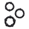 LoveToy Lot de 3 cockrings Mini Noir